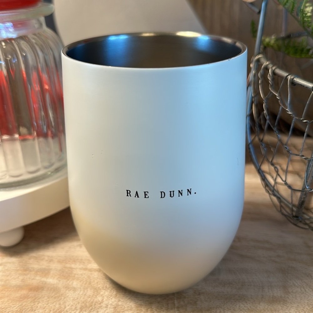 Rae Dunn HAPPY HOUR Metal Wine 🍷 Cup with Lid - Picture 5 of 7